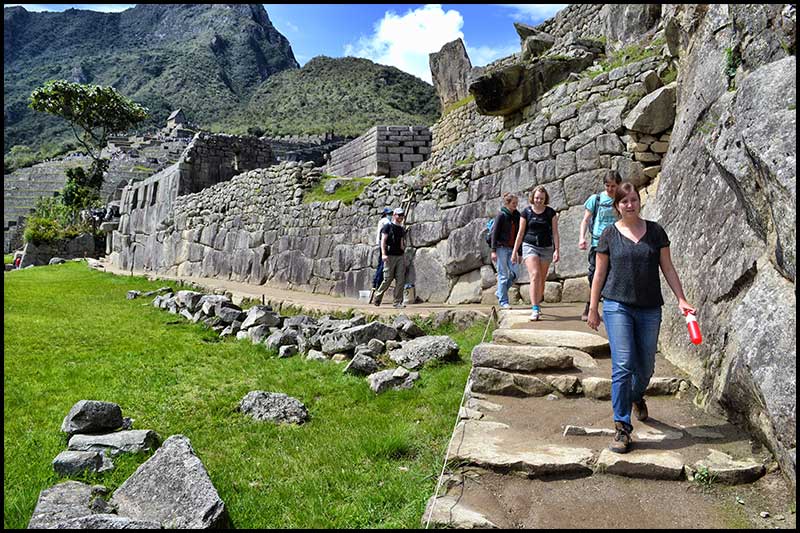 La piedra Intihuatana de Machu Picchu.